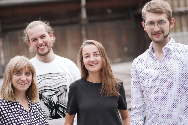 Florentine Faber, Lilly Ketelsen, Jonathan Mummert und Maximilian Kleinert = baff!