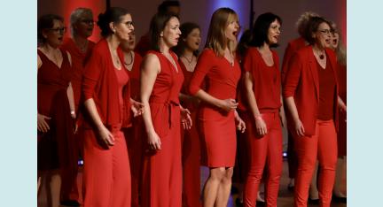 Der Barbershop-Chor Ladies First auf der Bühne