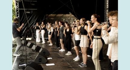 Die Young Voices Brandenburg beim Sound City Festival 2023 in Schwedt (Oder)