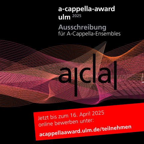 Ausschreibungsflyer zum a-cappella-award ulm 2025