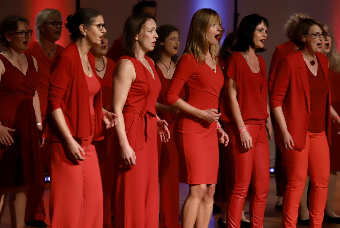 Der Barbershop-Chor Ladies First auf der Bühne