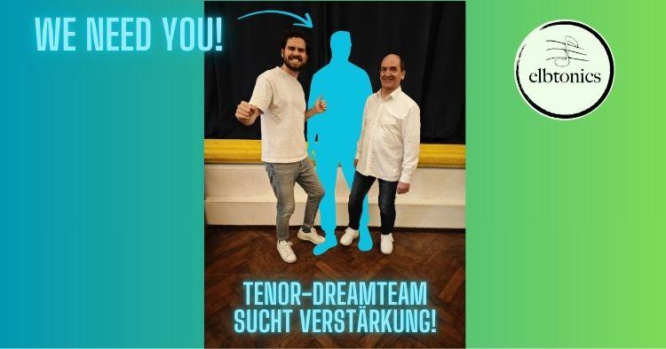 Digitaler Werbeflyer für die Tenorsuche der elbtonics